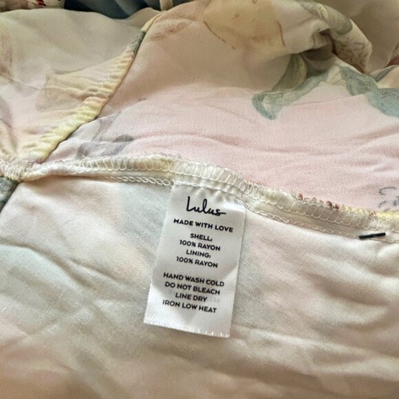 Lulus Lemon Print Wrap Dress, Size M, New with Tags! - Picture 12 of 12